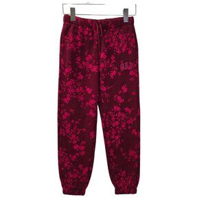 Gap Kids Floral Drawstring Jogger Sweat Pants Size Girl's Medium